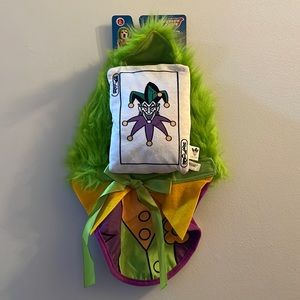 NWT DC Justice League Pet Fans Collection Joker Dog Hat w/ Dog Toy Size L/XL